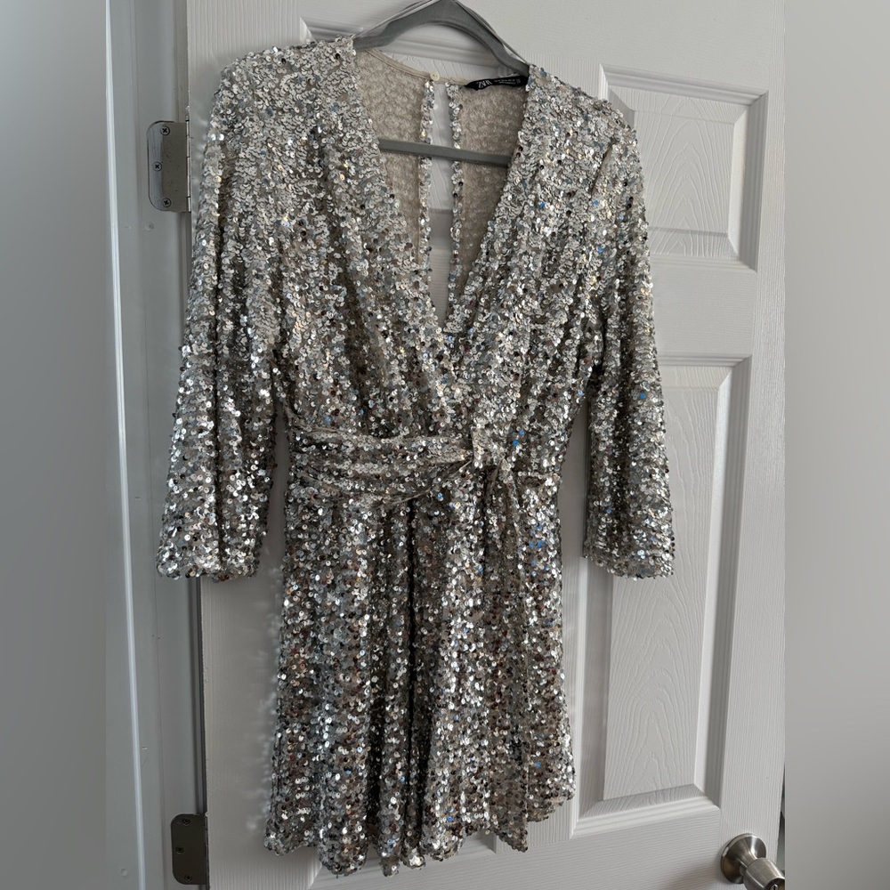 Silver Sequin Romper
